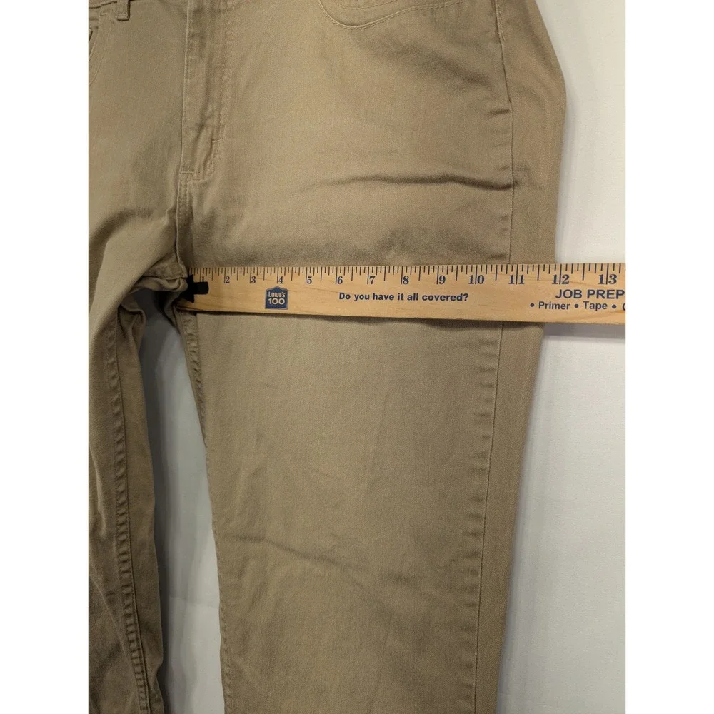 Riders by Lee Women's Tan Straight Leg Stretch Pants Size 16 Long‎ 98% Cotton